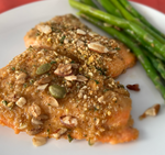 Granola Crust Salmon Recipe with Asparagus